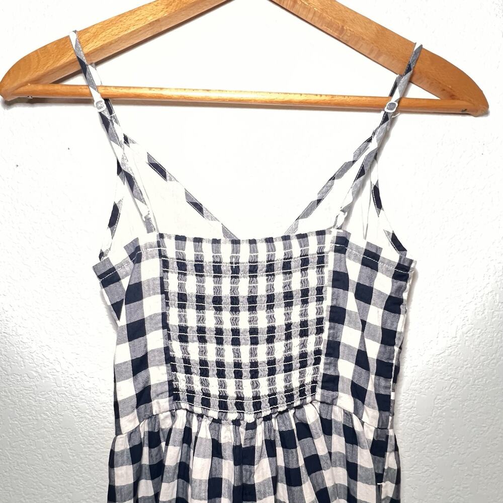 American Eagle Romper Size XXS Blue White Gingham Pockets Summer Cottage Preppy - Picture 11 of 15